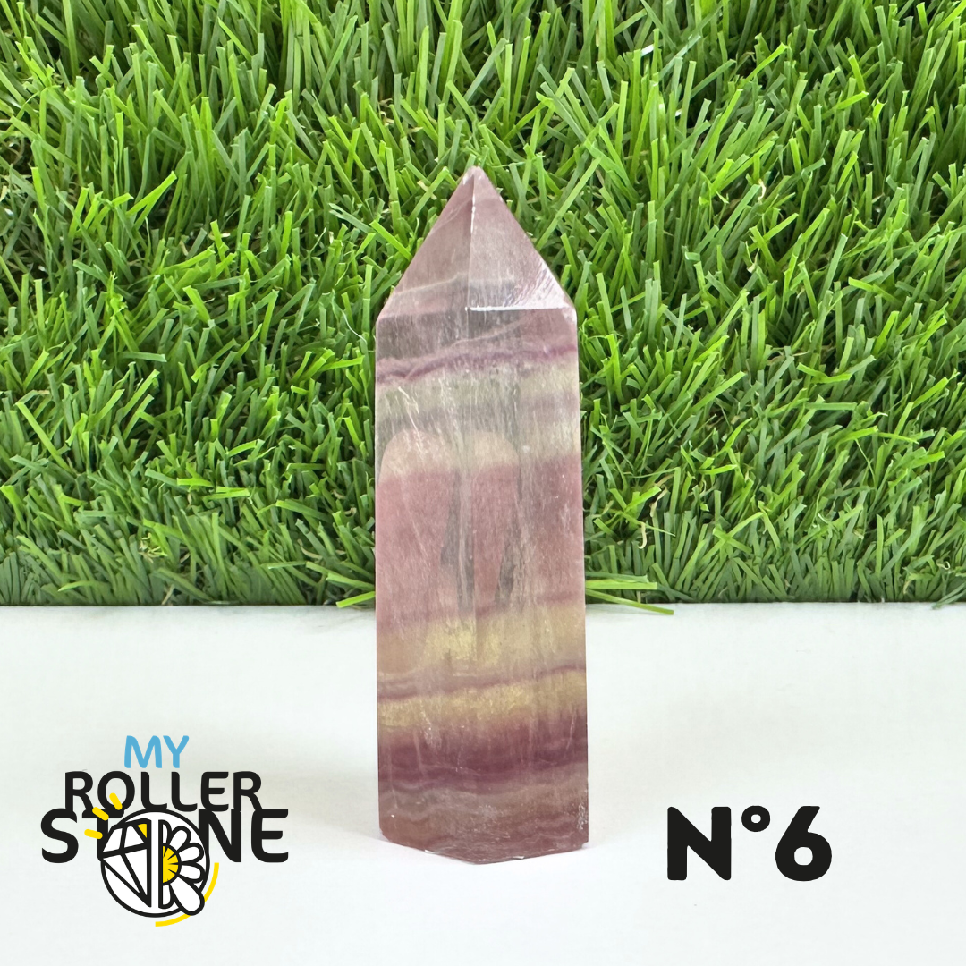 Pointes Pierre Fluorite Arc-en-Ciel Pastel