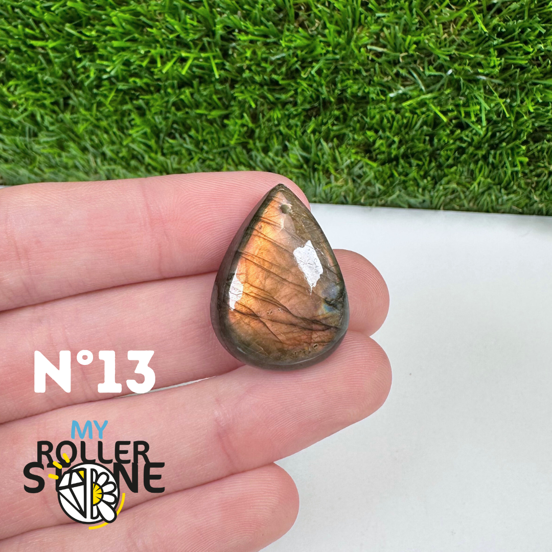 Pendentif Percé Labradorite Multi Fire 5A