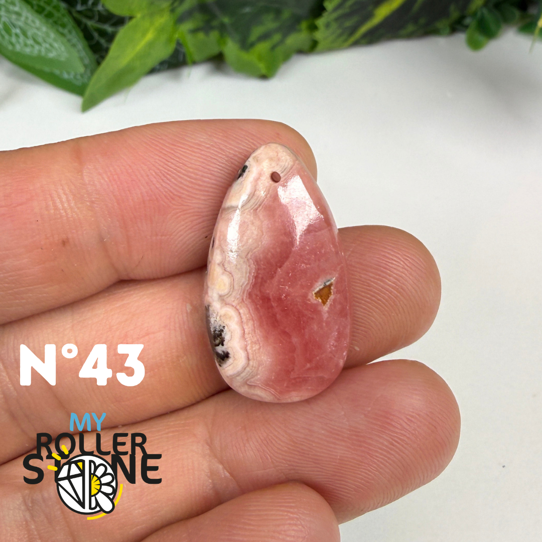 Pendentif Percé Rhodochrosite