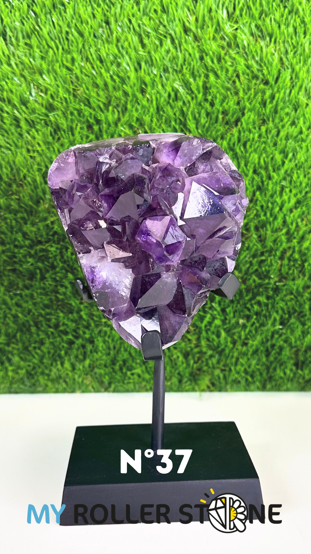 Géode Améthyste sur support bois #37