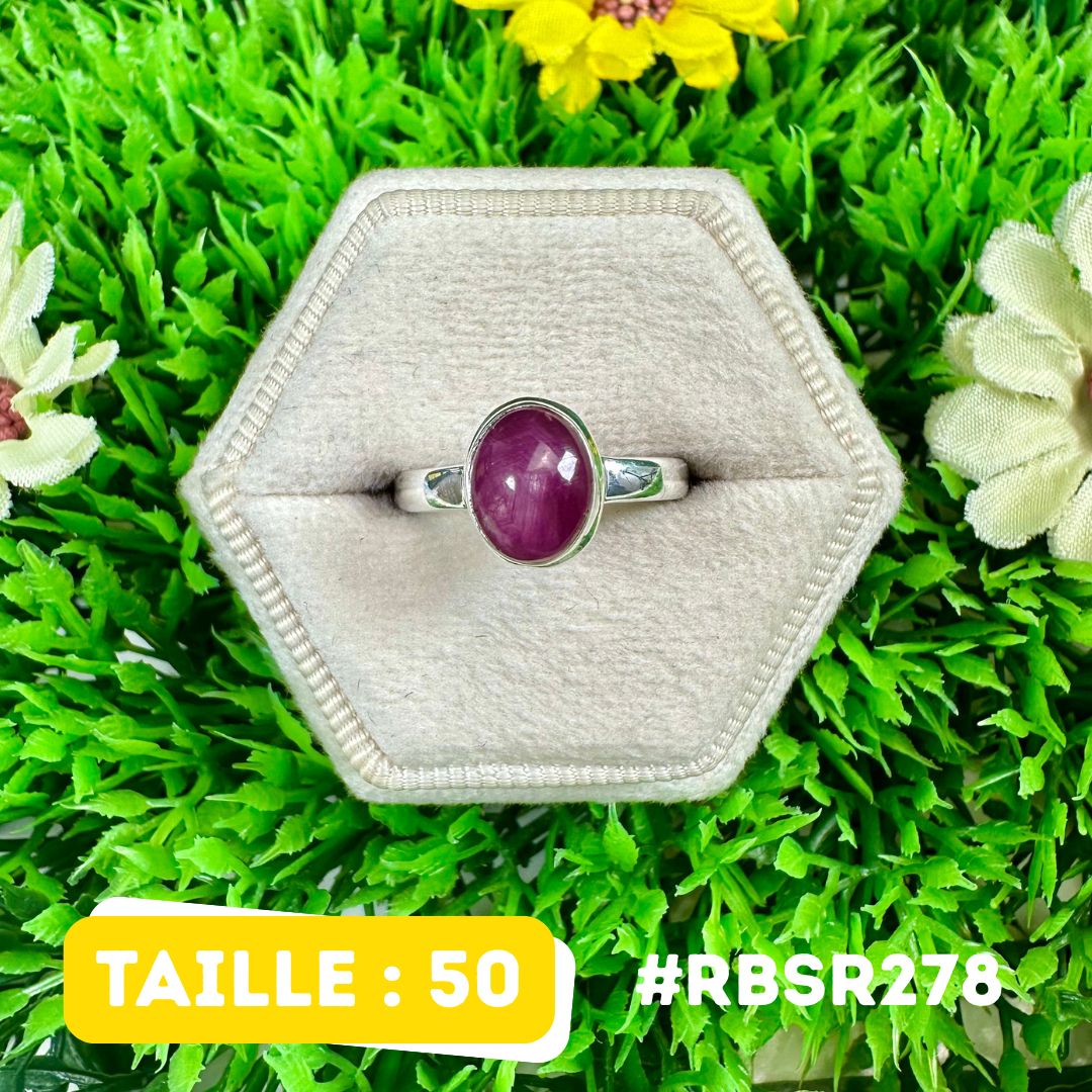 Bague Rubis Étoilé Argent925 #RBSR278