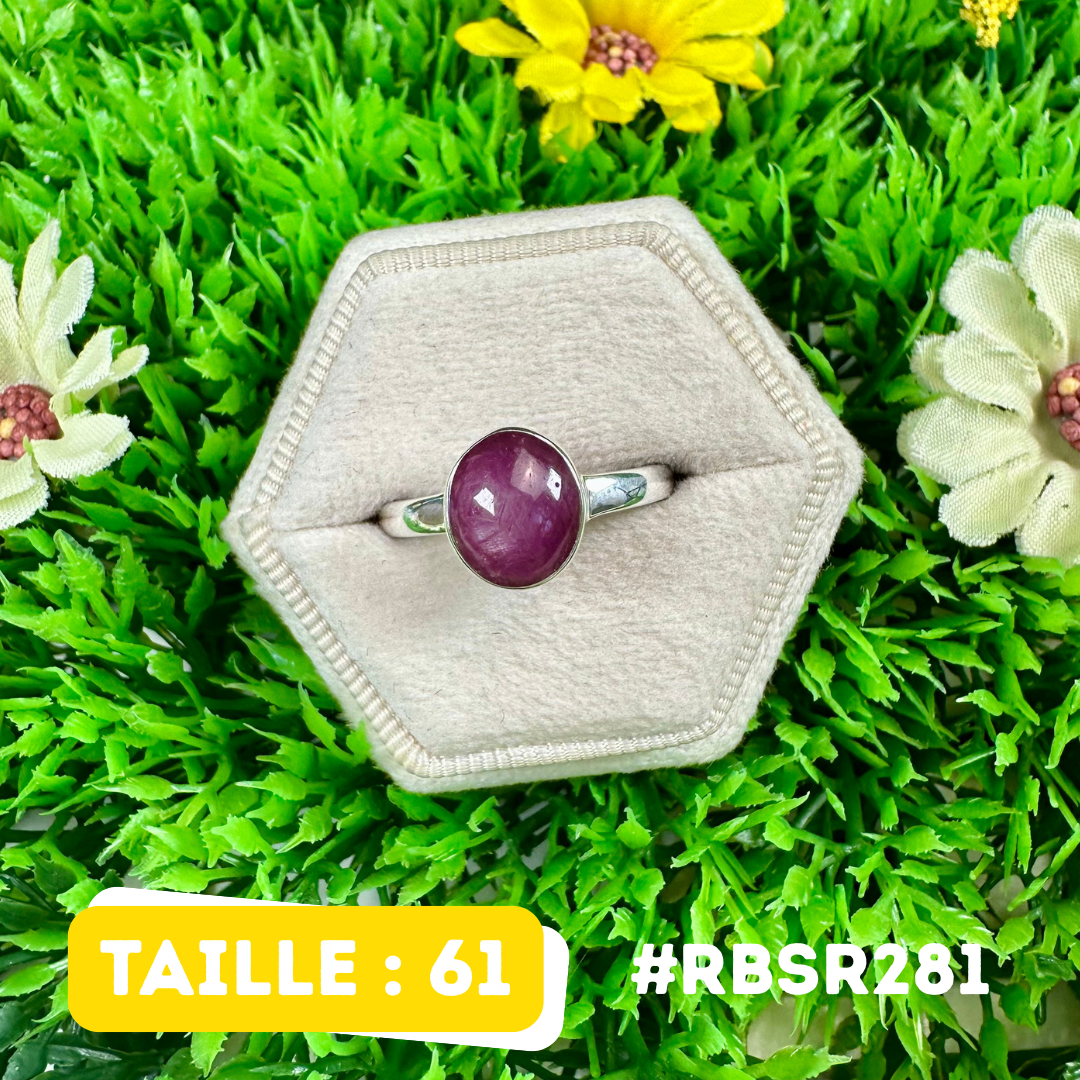 Bague Rubis Étoilé Argent925 #RBSR281