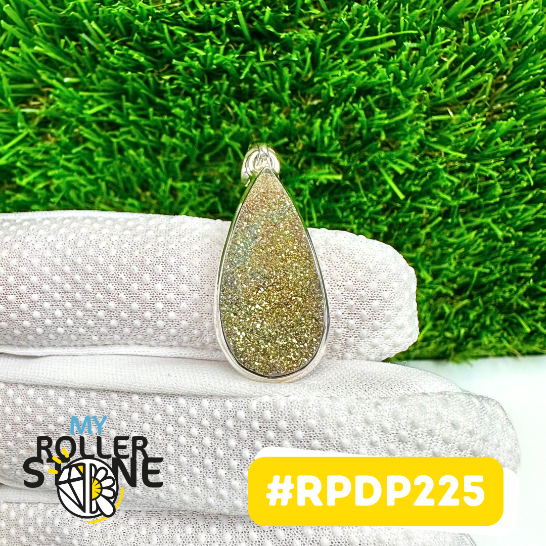 Pendentif Pyrite Arc En Ciel #RPDP225