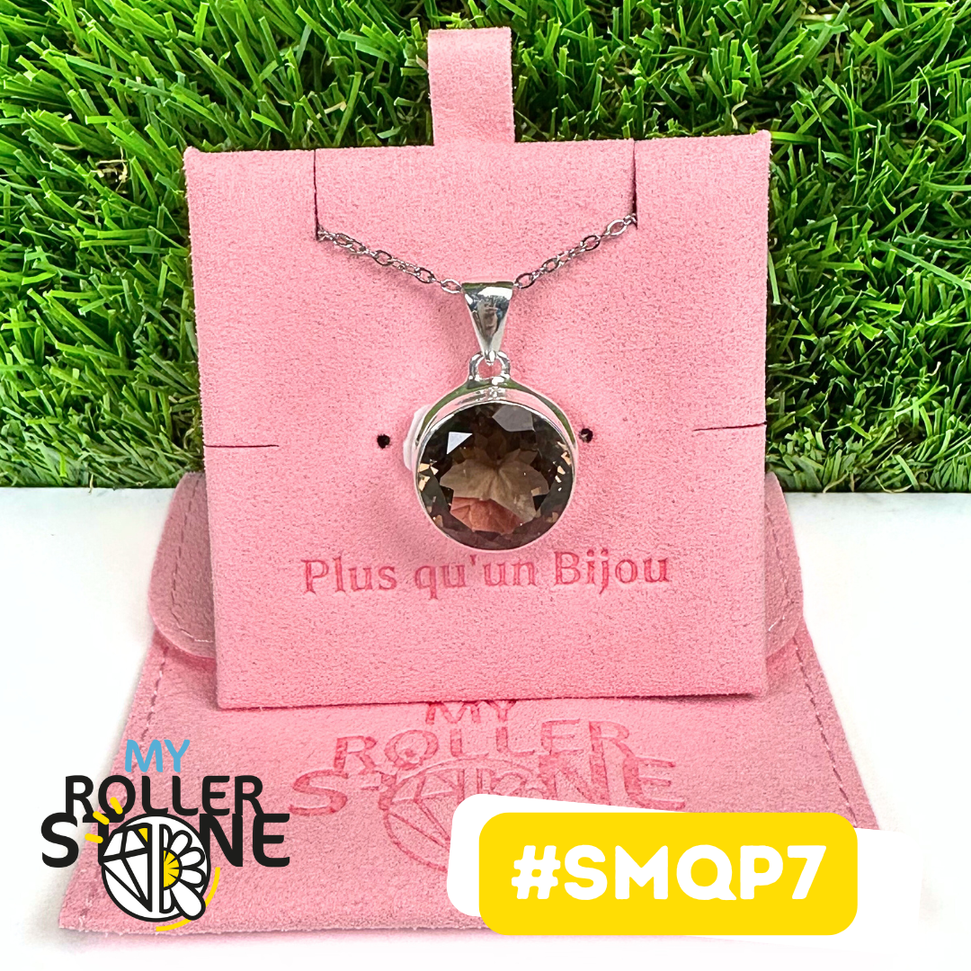 Pendentif Argent 925 Quartz fumé #SMQP7