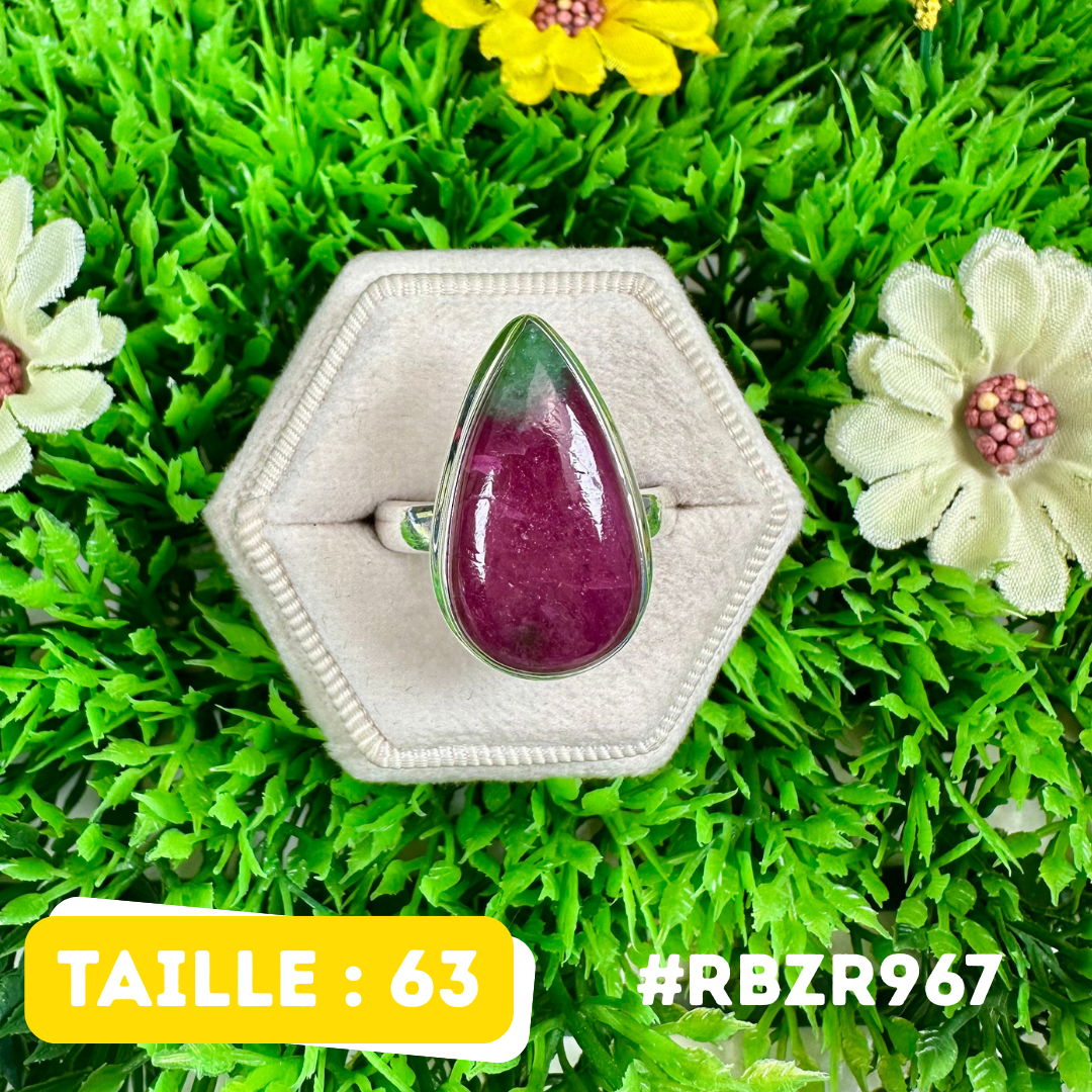 Bague Argent Rubis Zoïsite Argent 925 #RBZR967