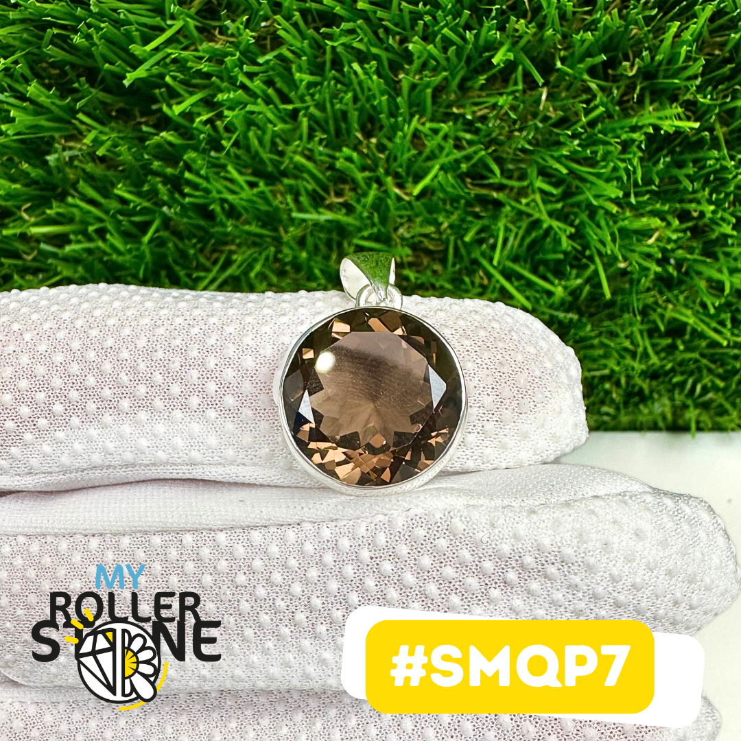 Pendentif Argent 925 Quartz fumé #SMQP7