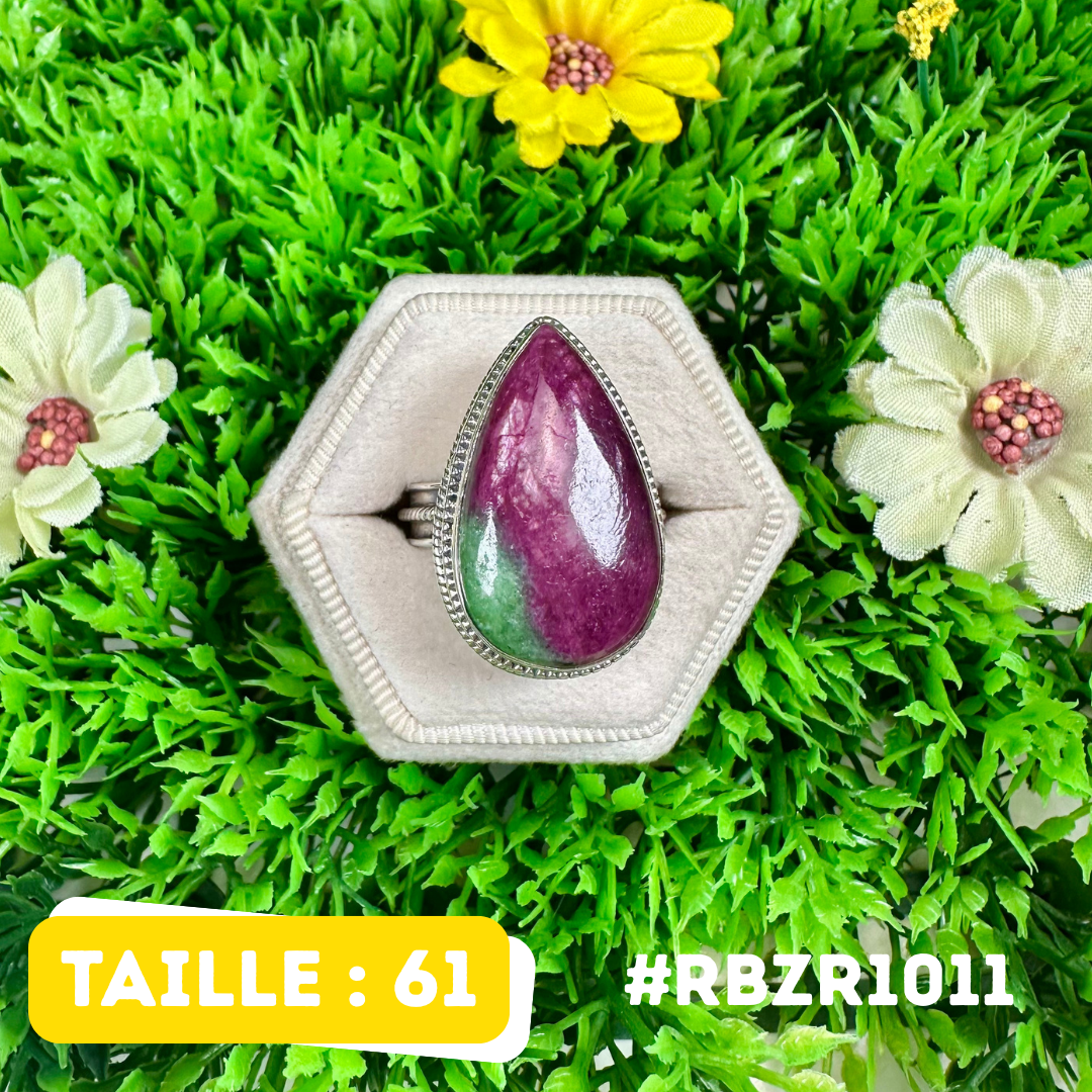 Bague Argent Rubis Zoïsite Argent 925 #RBZR1011