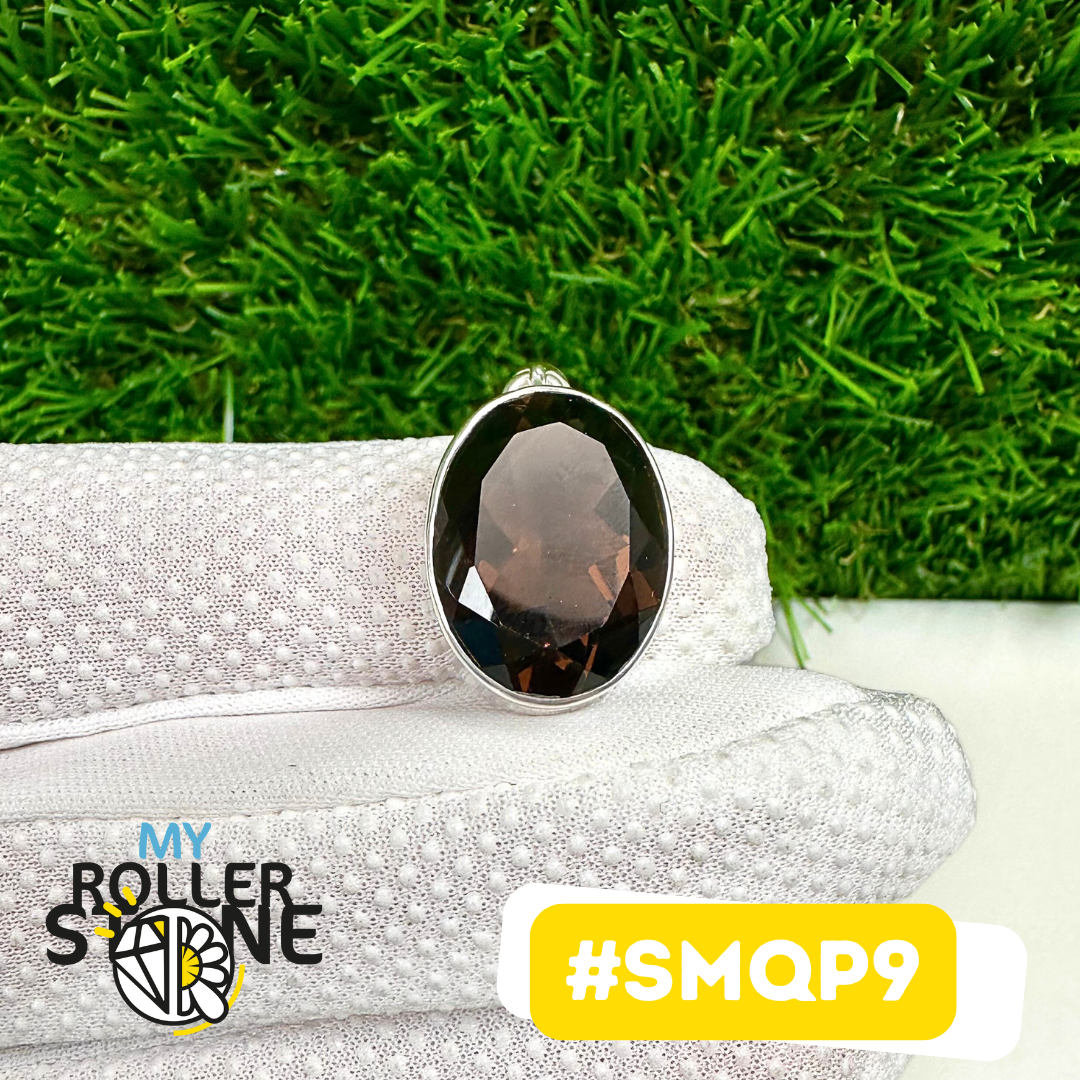 Pendentif Argent 925 Quartz fumé #SMQP9