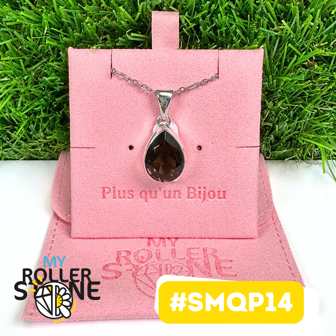 Pendentif Argent 925 Quartz fumé #PSMQP14