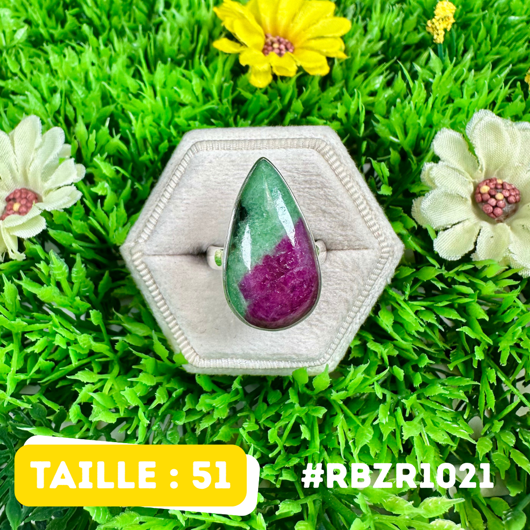 Bague Argent Rubis Zoïsite Argent 925 #RBZR1021