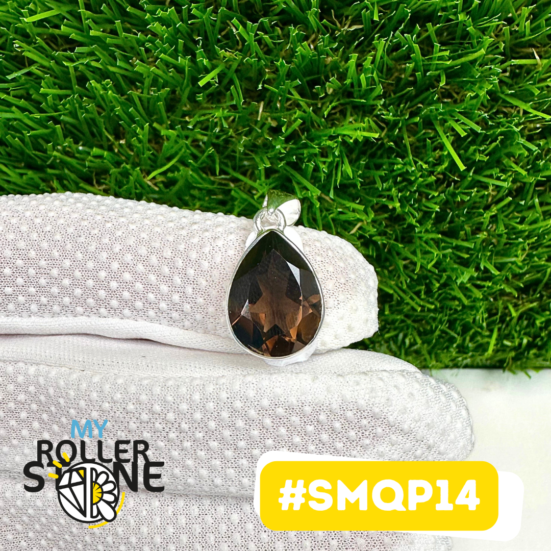 Pendentif Argent 925 Quartz fumé #PSMQP14