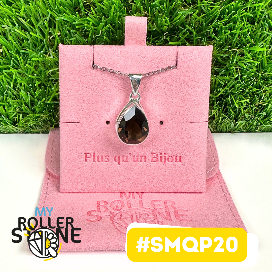 Pendentif Argent 925 Quartz fumé #SMQP20