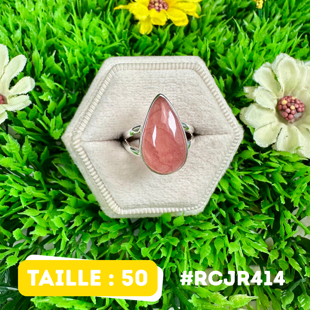 Bague Rhodochrosite Rose Argent 925 #RCJR414