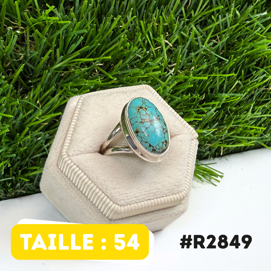 Bague Turquoise Tibétaine #R2849