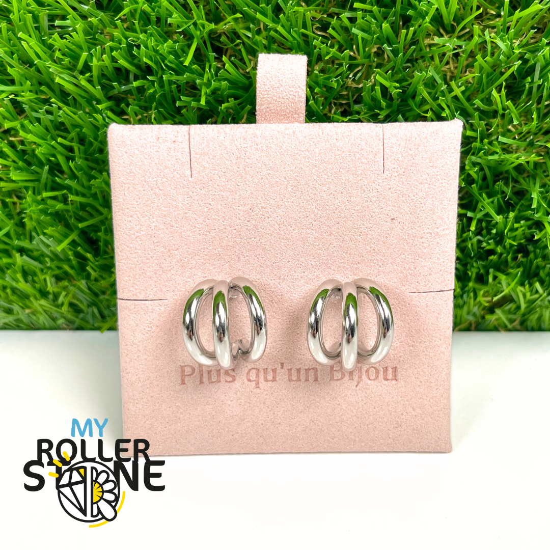 Boucles d'oreilles Demi Créole en acier inoxydable