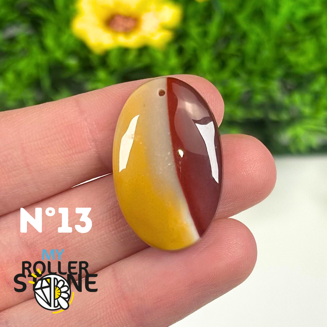 Pendentif Jaspe Mokaite percé 5A