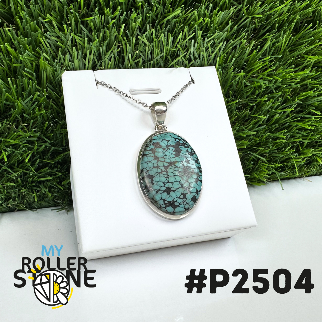 Pendentif Turquoise Tibétaine #P2504