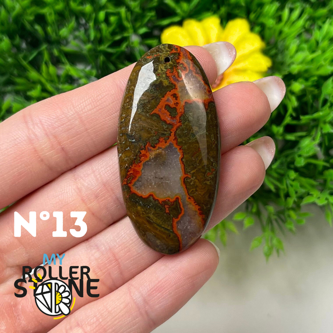 Pendentif Agate Marocaine 5A percé