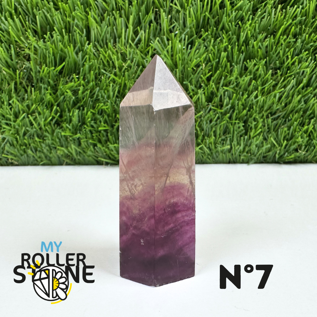 Pointes Pierre Fluorite Arc-en-Ciel Pastel