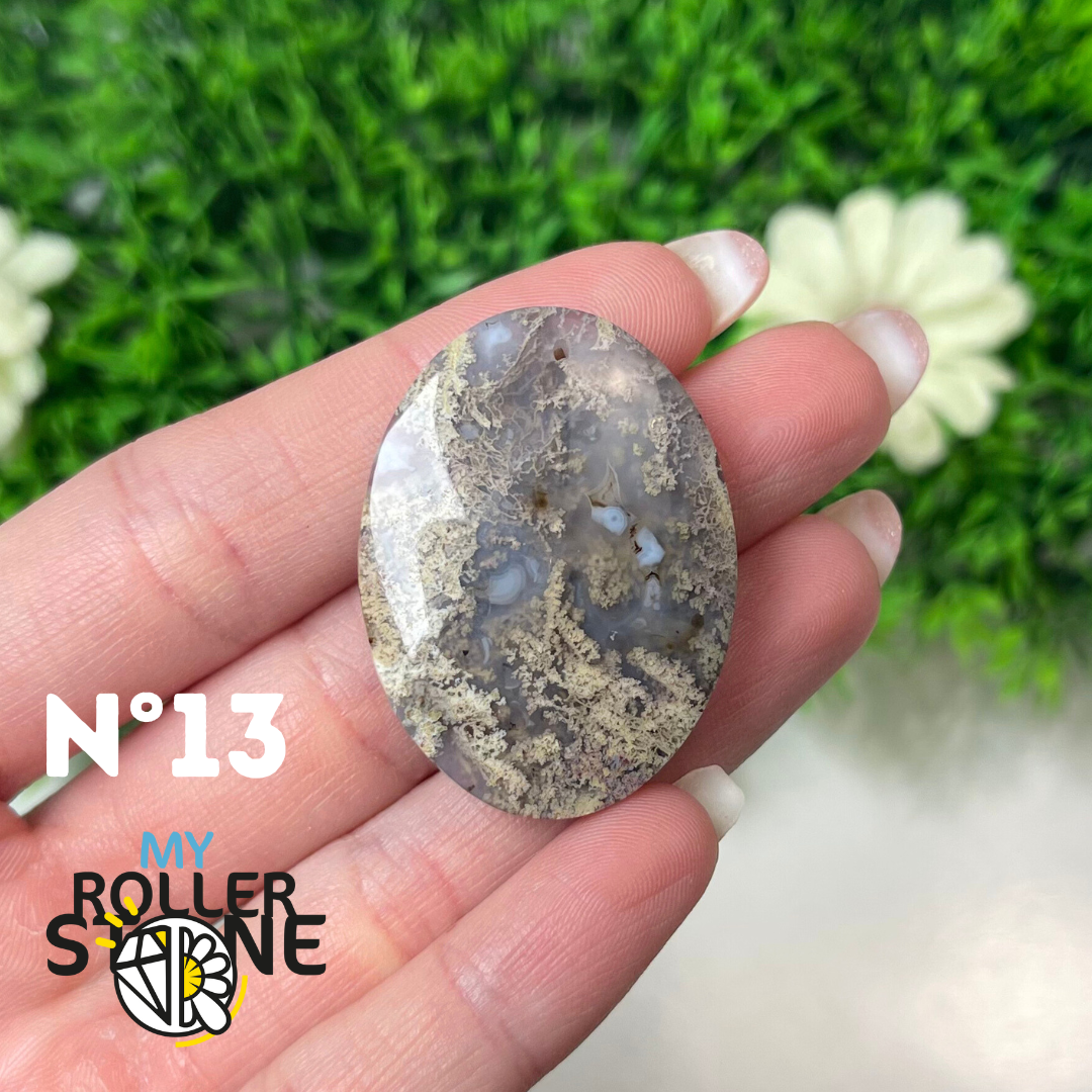 Pendentif Agate Mousse Indonésienne 5A Percé