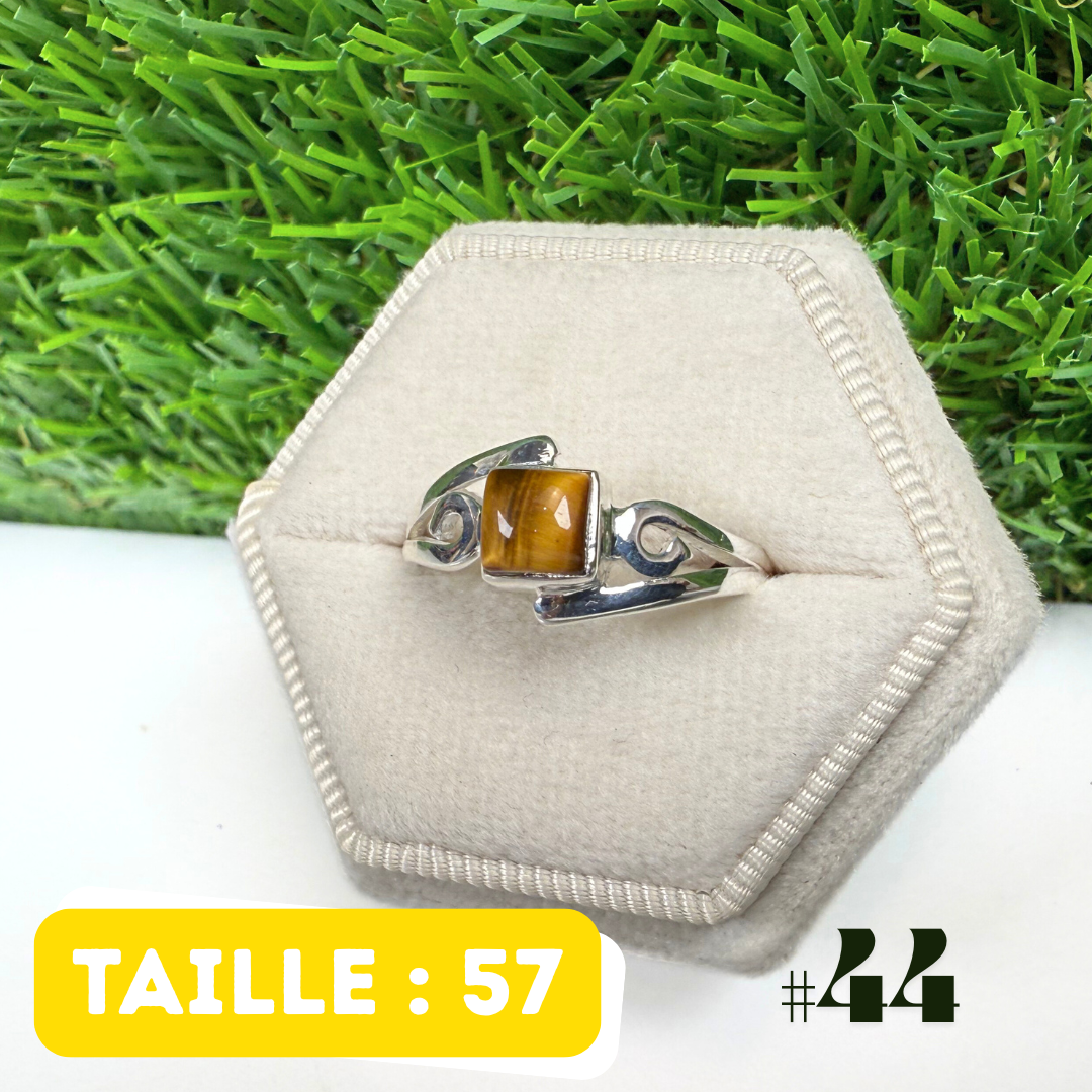 Bague Oeil De Tigre Argent #44