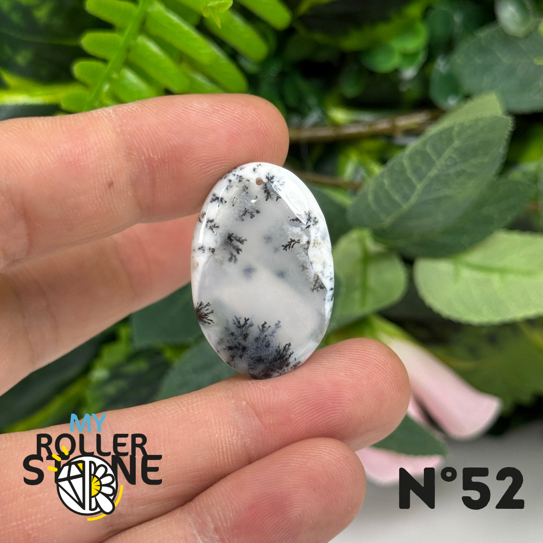 Pendentif Percé Opale Dendritrique