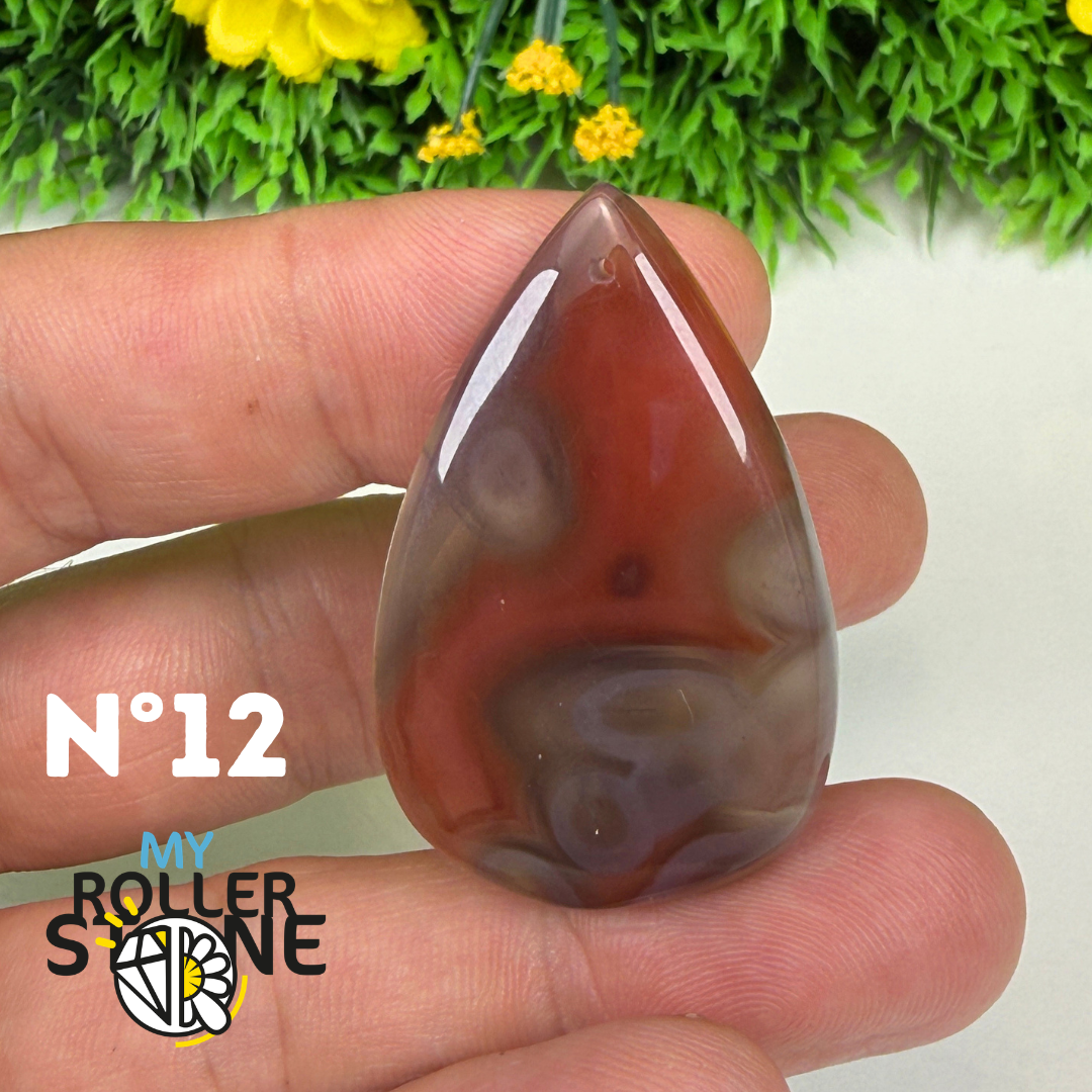 Pendentif percé Agate du Botswana 5A