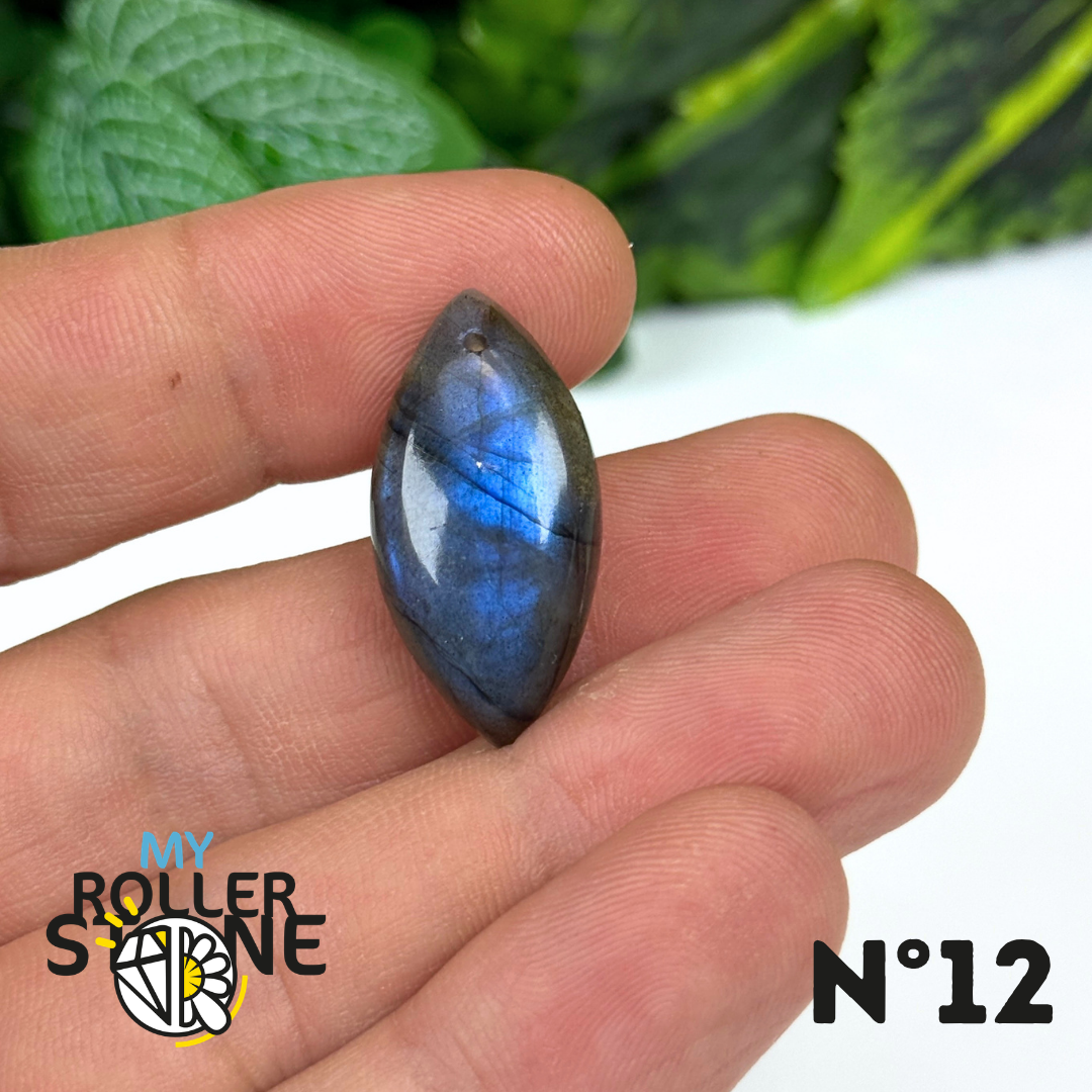 Pendentif Labradorite Blue fire percé 5A