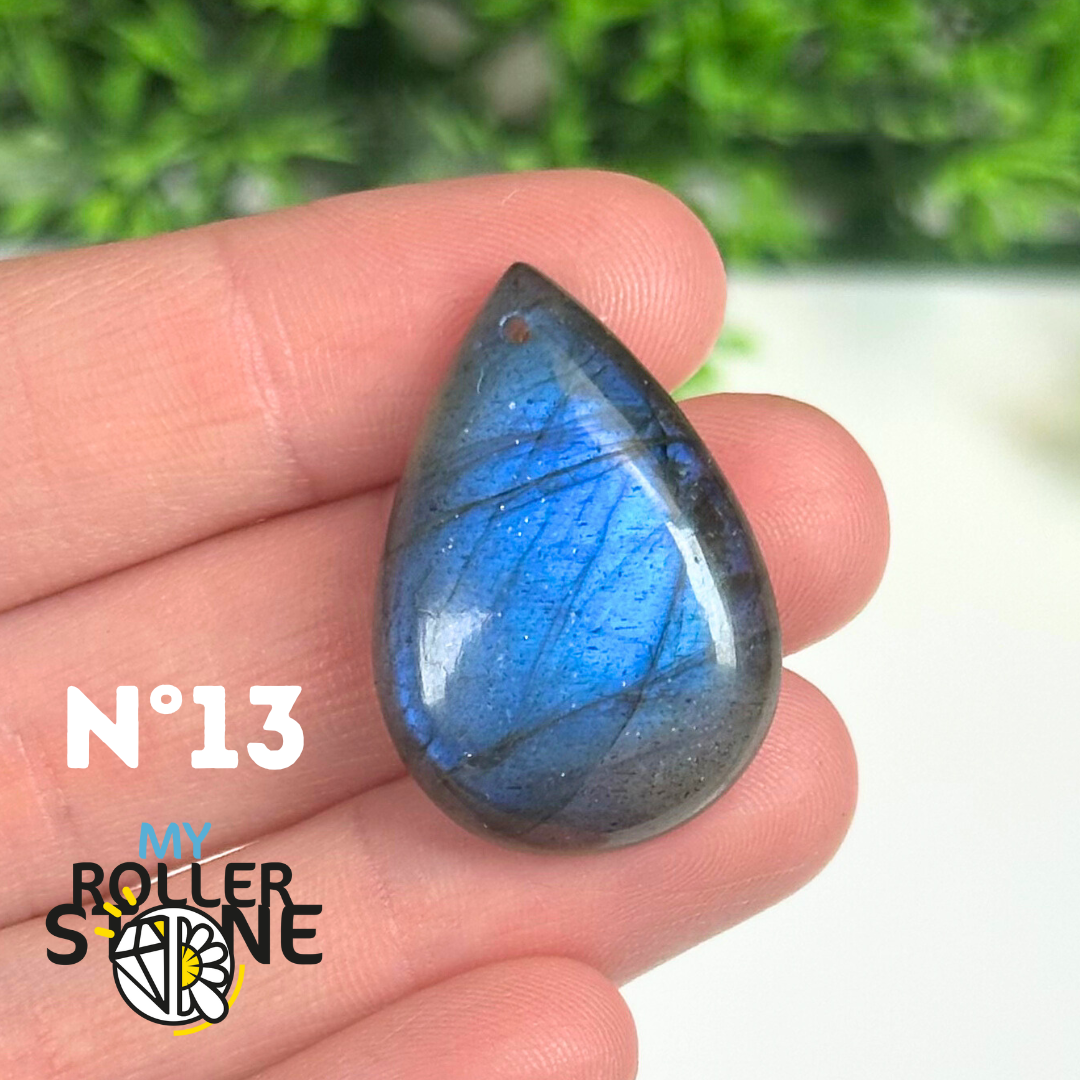 Pendentif Labradorite blue fire percé 5A