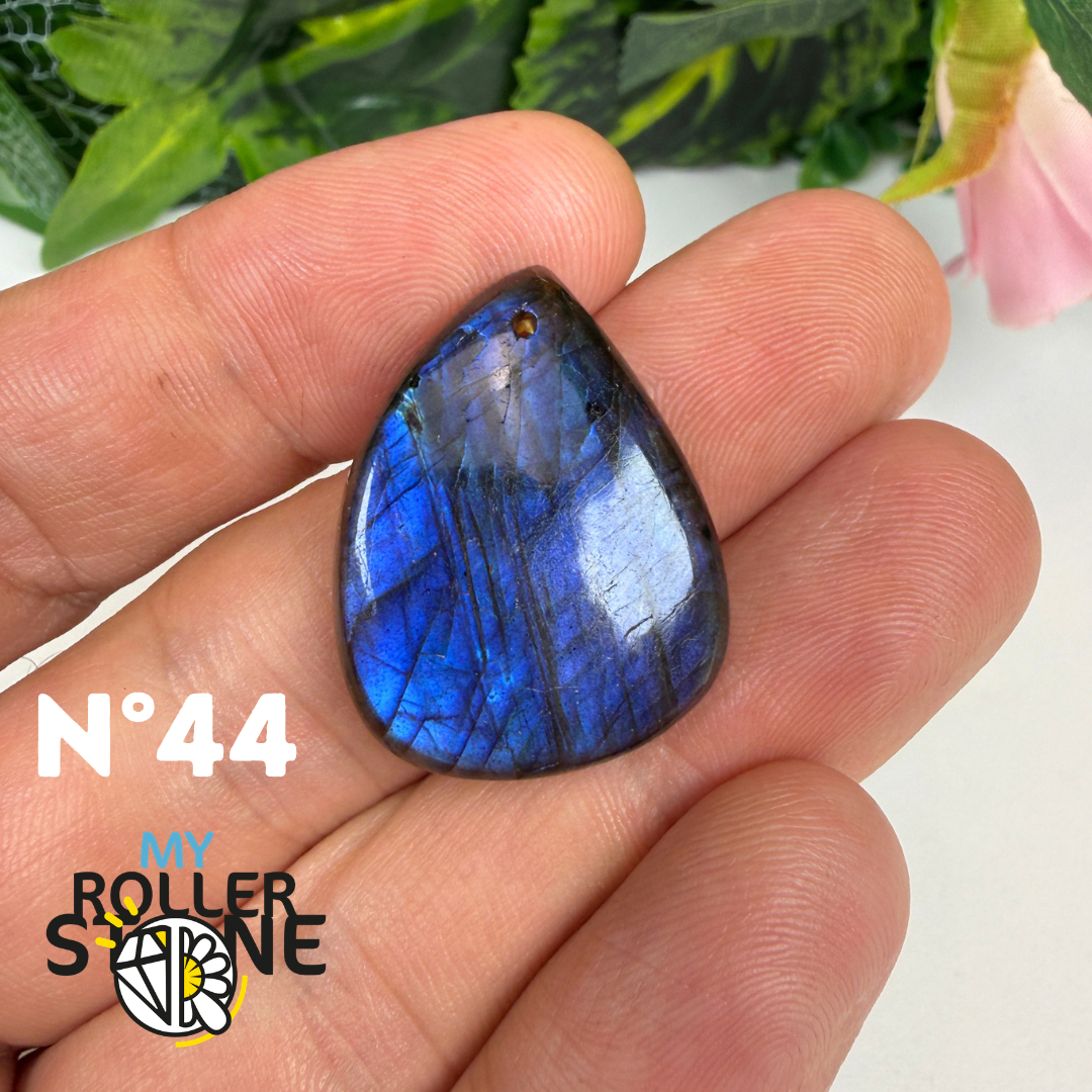 Pendentif Labradorite blue fire percé 5A