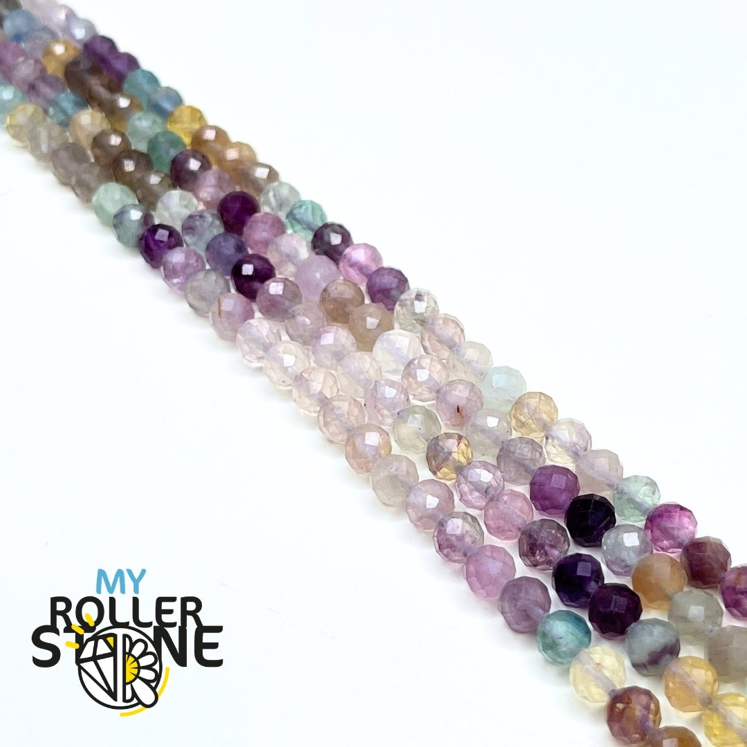 Perle Fluorite mixte facettée