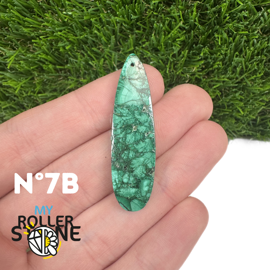 Pendentif Percée Malachite Goutte