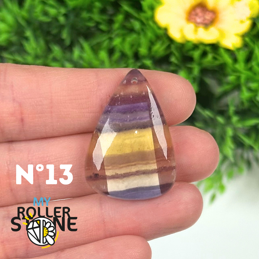 Pendentif percé Fluorite 5A