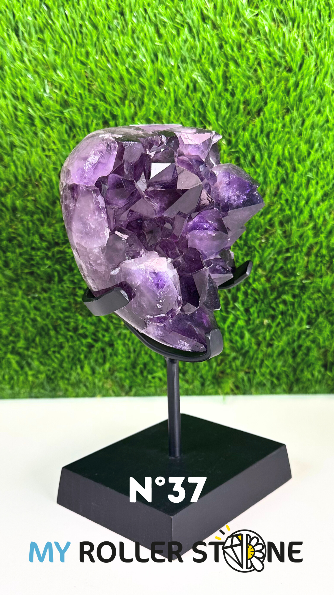 Géode Améthyste sur support bois #37