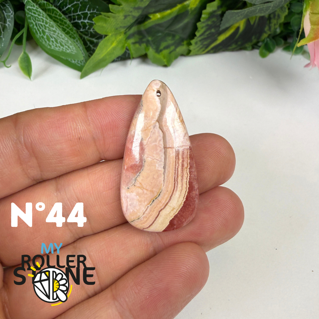 Pendentif Percé Rhodochrosite