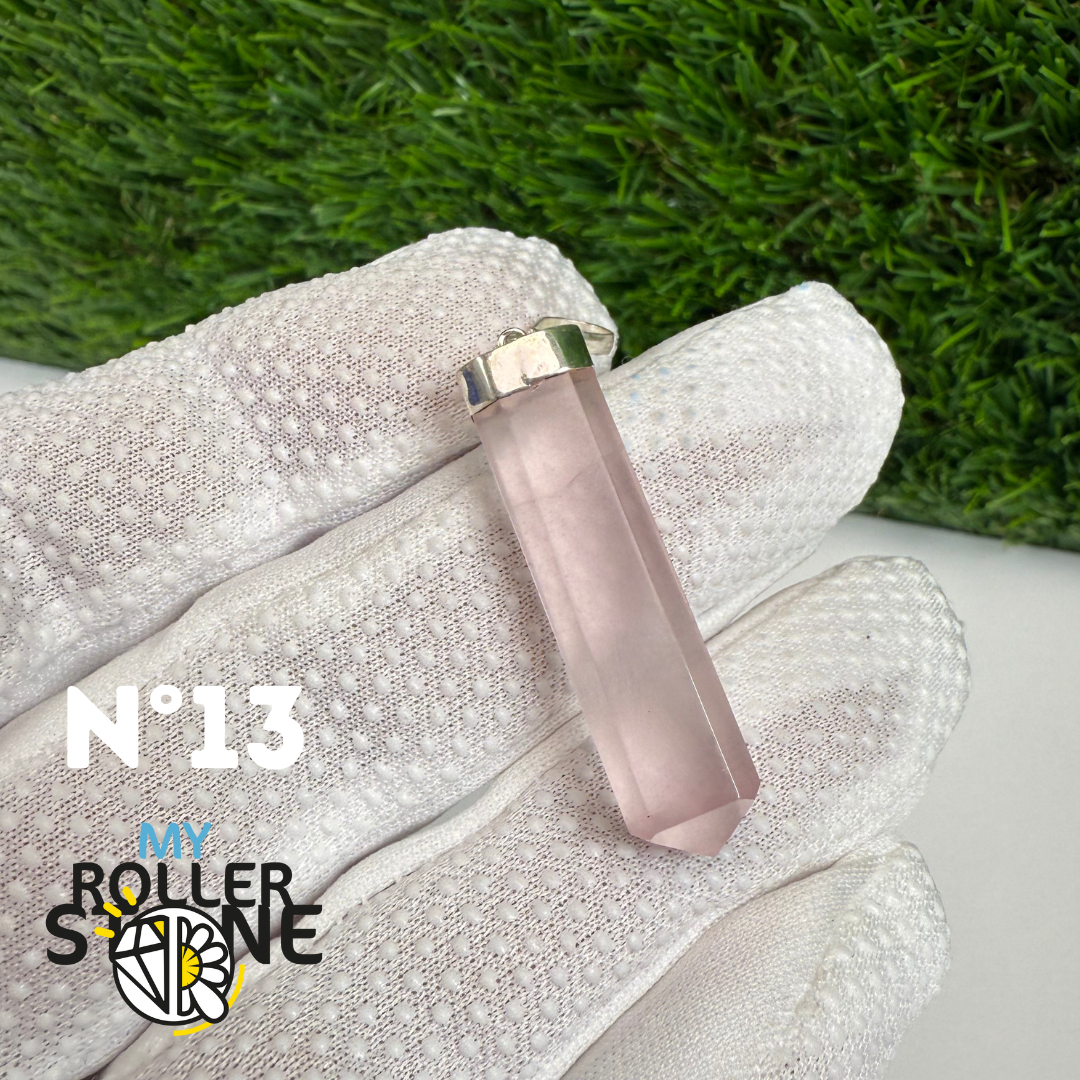 Pendentif Quartz rose et Argent