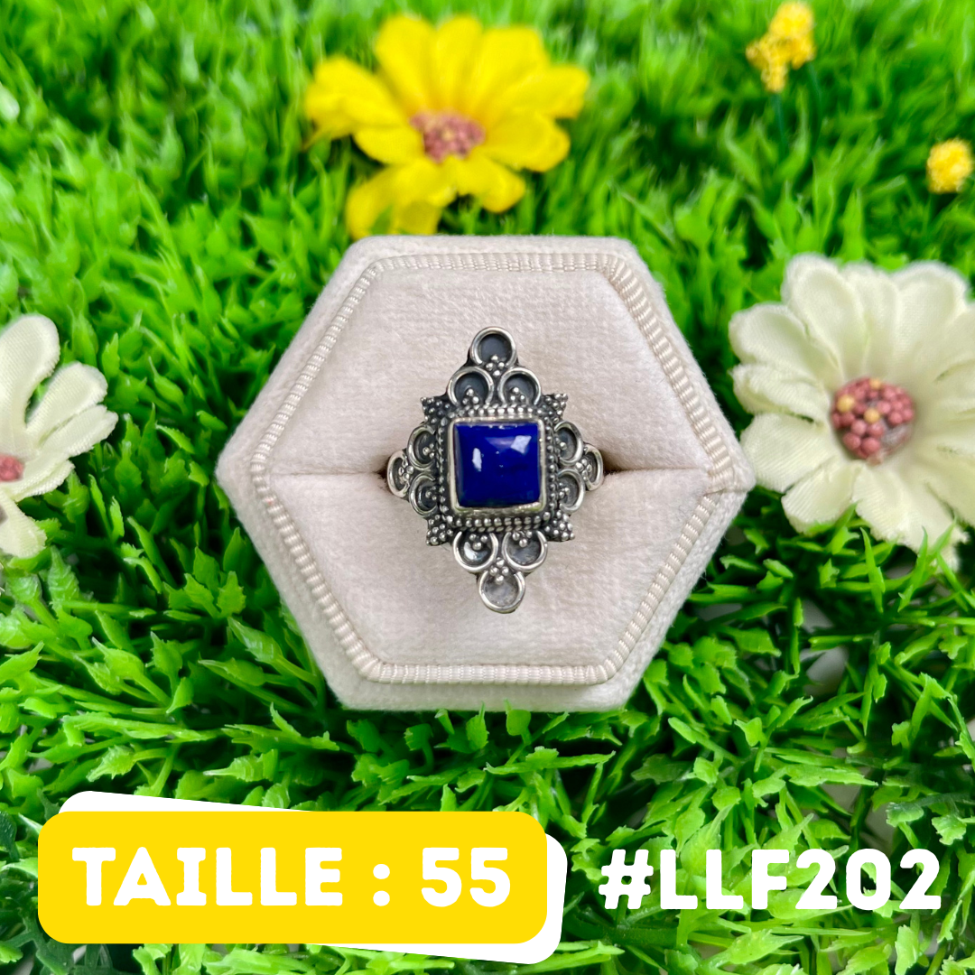 Bague Argent 925 Lapis Lazuli #LLF202