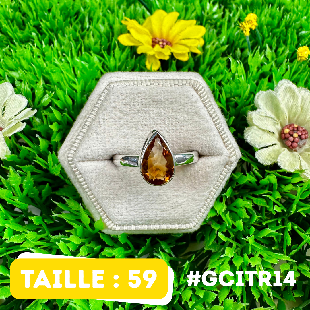 Bague Citrine Argent 925 #GCITR14