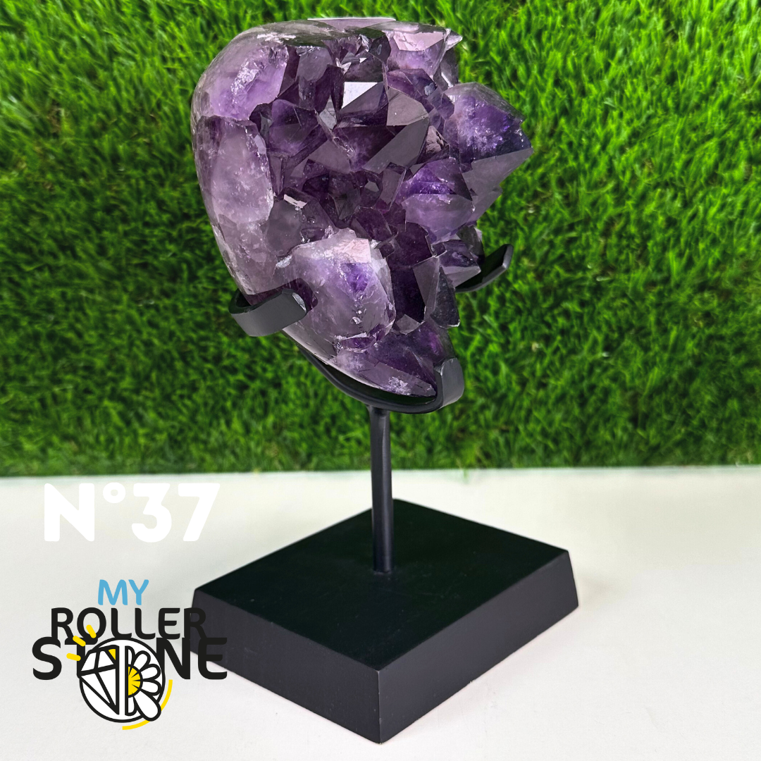 Géode Améthyste sur support bois #37