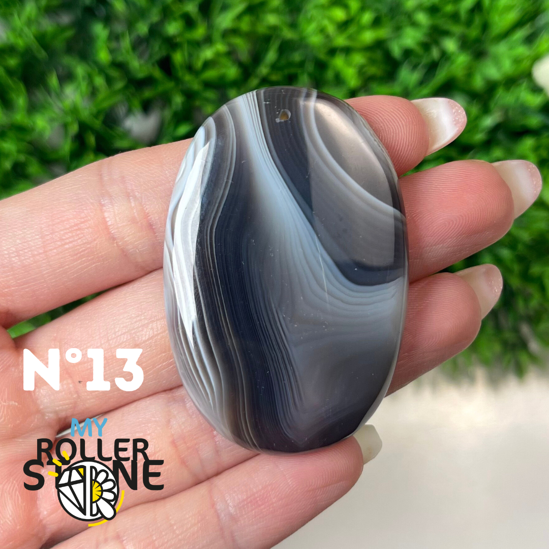 Pendentif Agate du Botswana 5A percé
