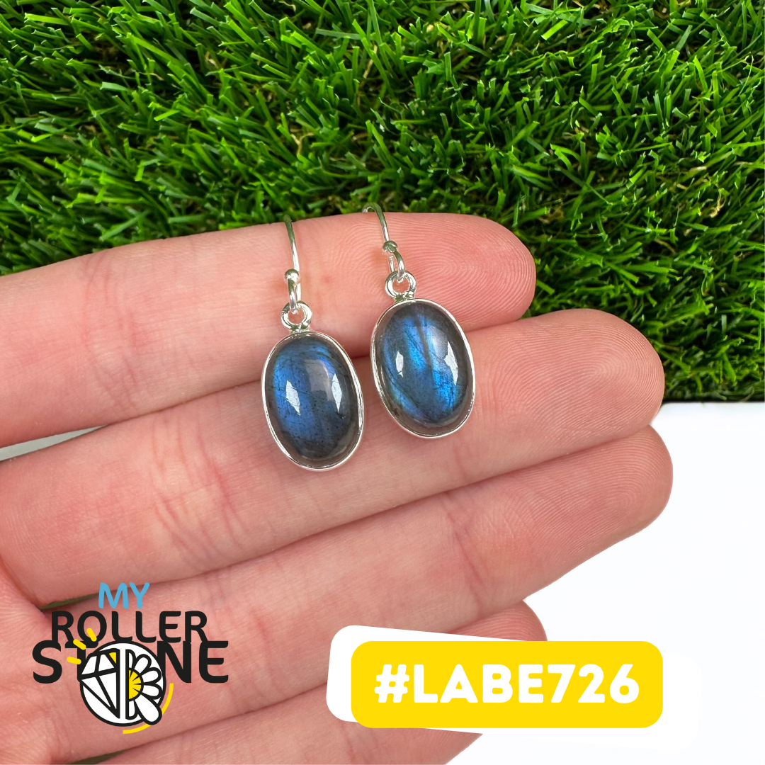 Boucles d'Oreilles Labradorite Argent 925 (LABE726)