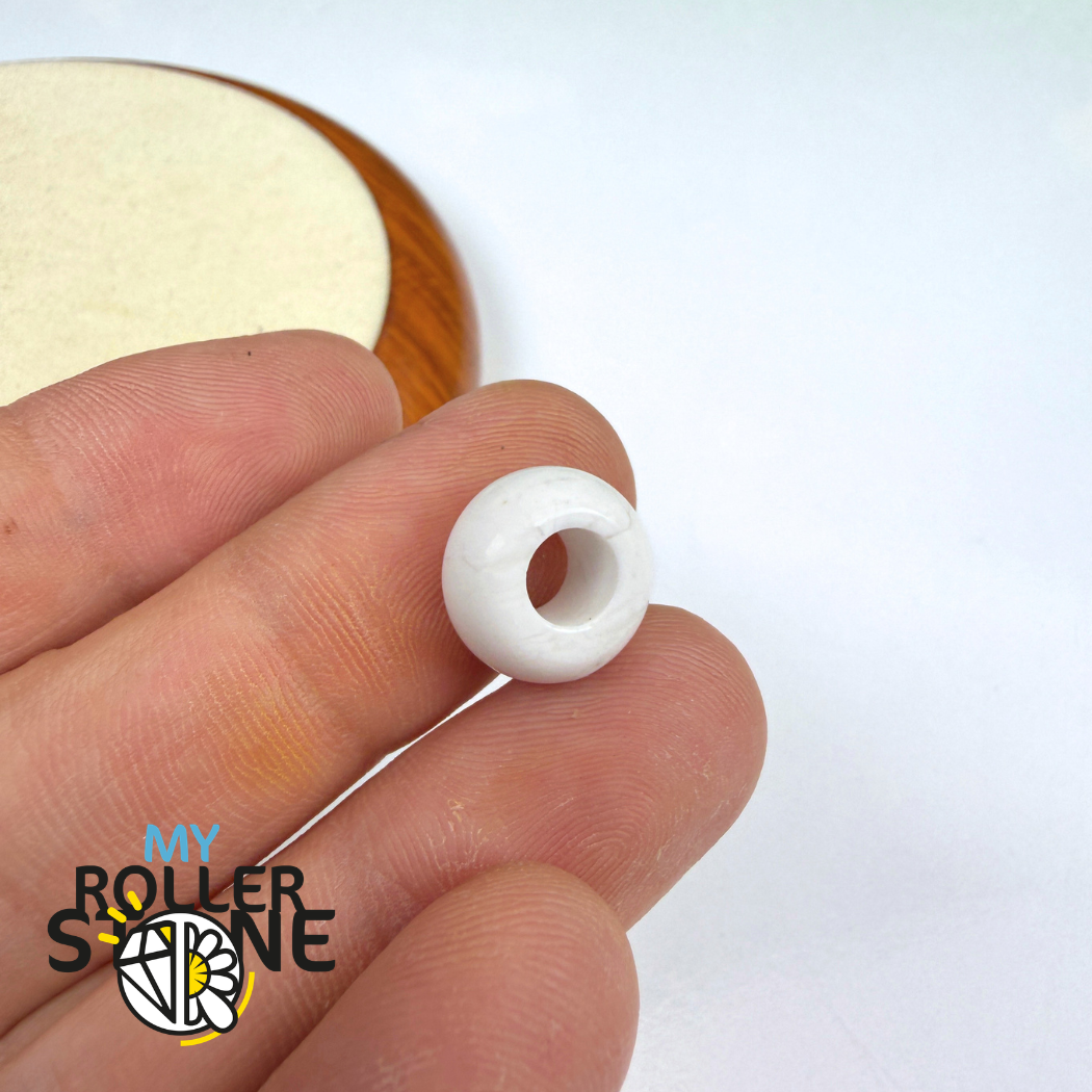 Perle Howlite grand trou
