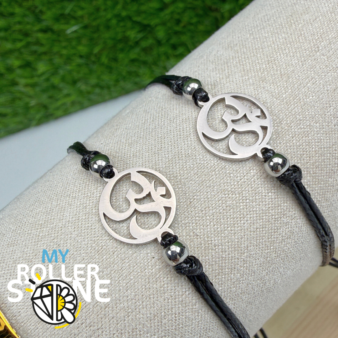Bracelet Aum Réglable cordon – Acier Inoxydable