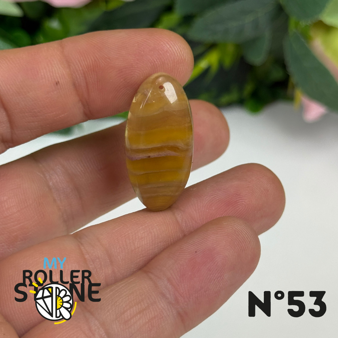 Pendentif Percé en Fluorite Multicolore à Bandes Dorées – Qualité 5A