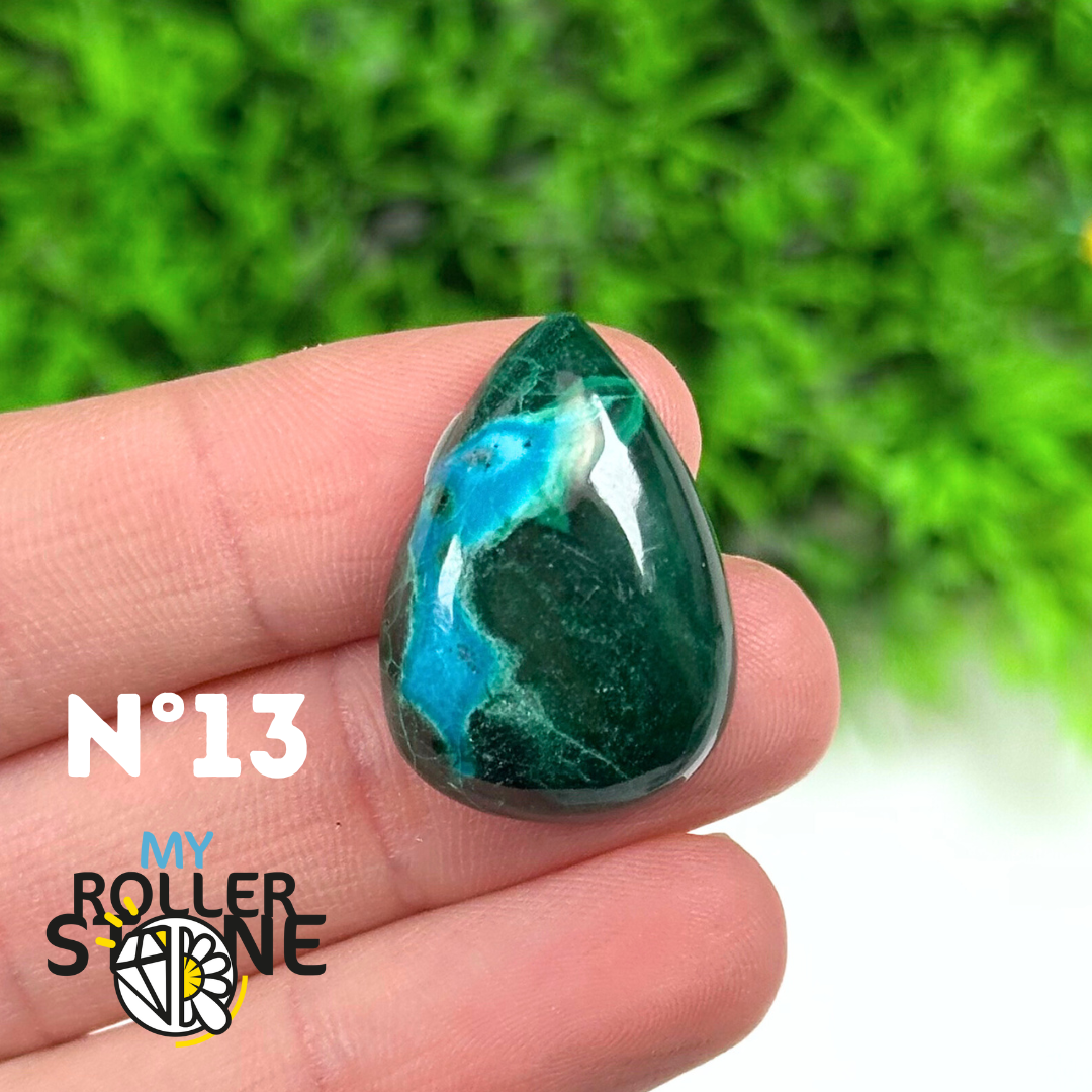 Pendentif Percé Malachite Chrysocolle 5A