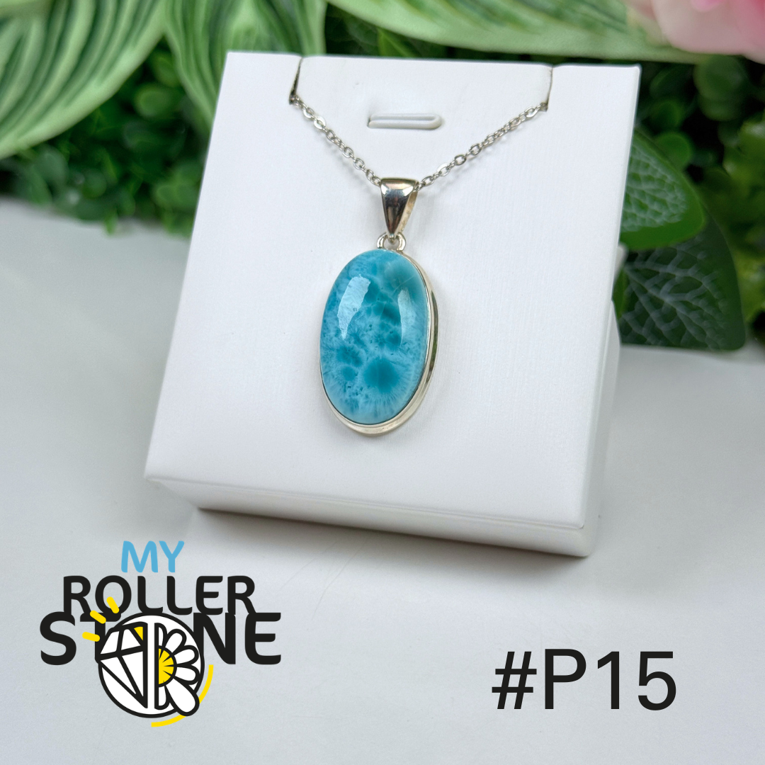 Pendentif argent larimar #IP15