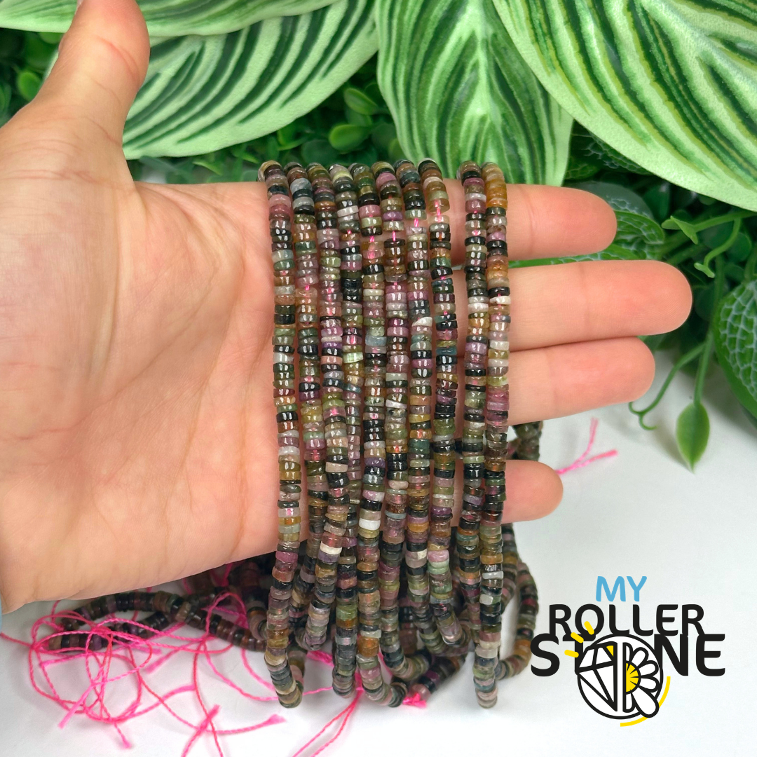 Perle Tourmaline multicouleur Heishi