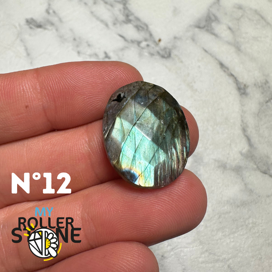 Cabochon Labradorite forme Libre Facettée