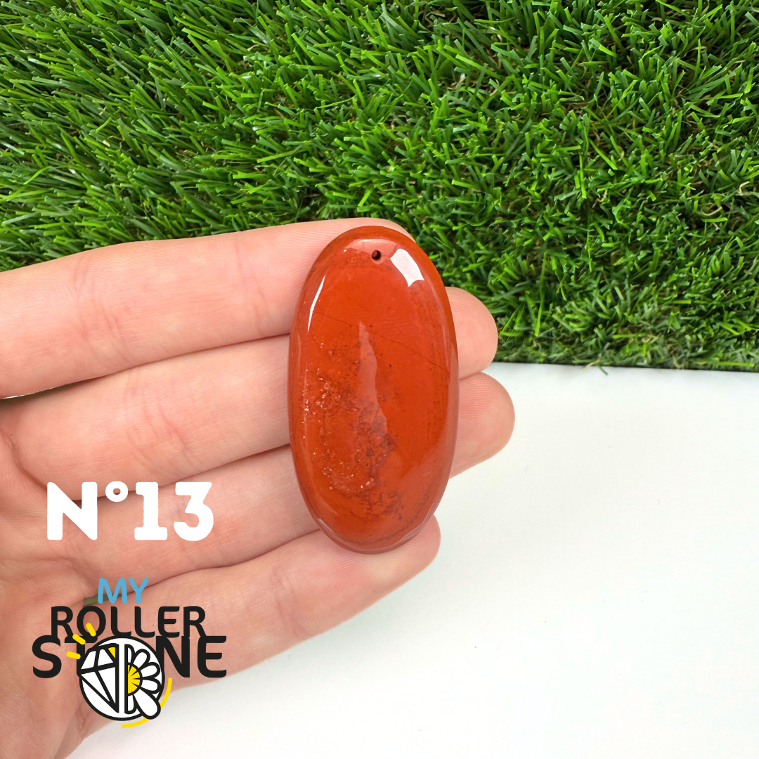 Pendentif Jaspe rouge 5A Percé