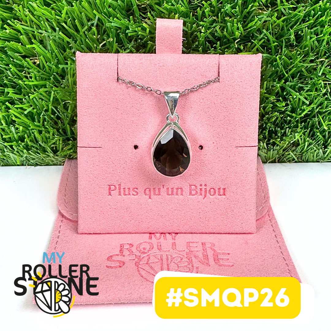 Pendentif Argent 925 Quartz fumé #SMQP26